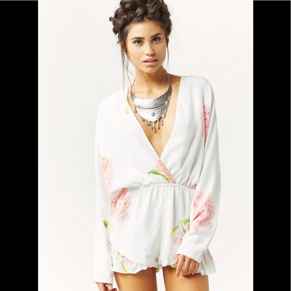 Stone Cold Fox Floral Romper - RARE